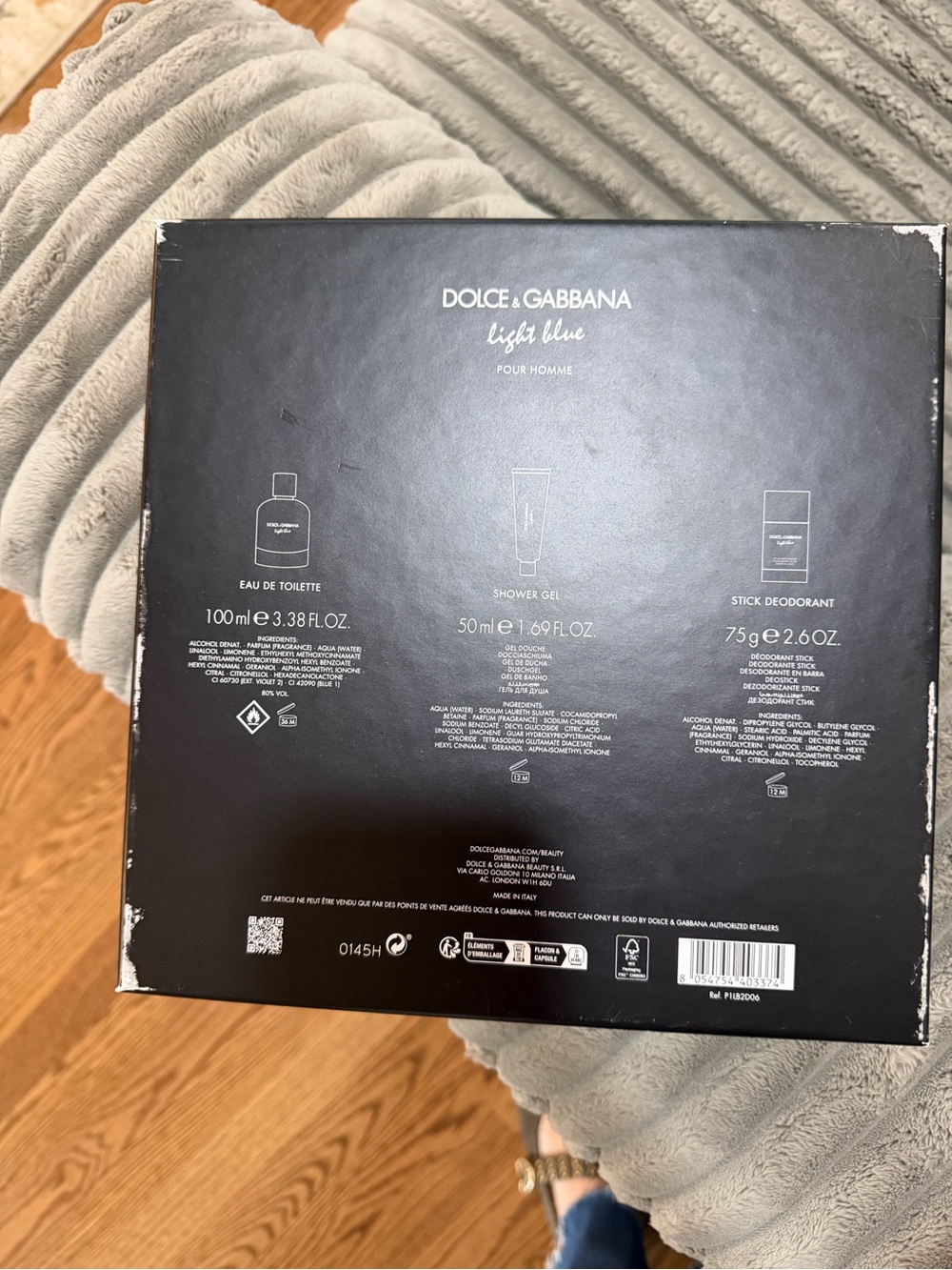 Dolce & Gabbana Men's 3-Pc. Light Blue Pour Homme Eau de Toilette Gift Set NEW - Picture 3 of 9